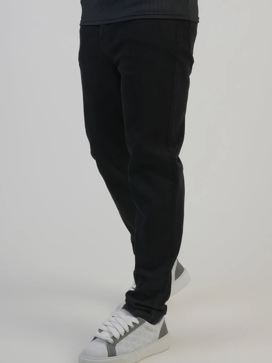 Zdjęcie produktu SikSilk Męskie Czarne Slim Fit Jeansy