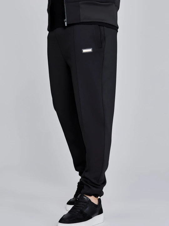 Zdjęcie produktu SikSilk Męskie Czarne Eleganckie Joggersy