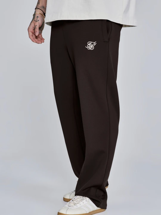 Zdjęcie produktu SikSilk Męskie Brązowe Essentials Poly Spodnie Treningowe