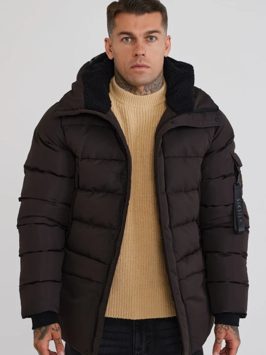 Zdjęcie produktu SikSilk Mens Brown Expedition Parka