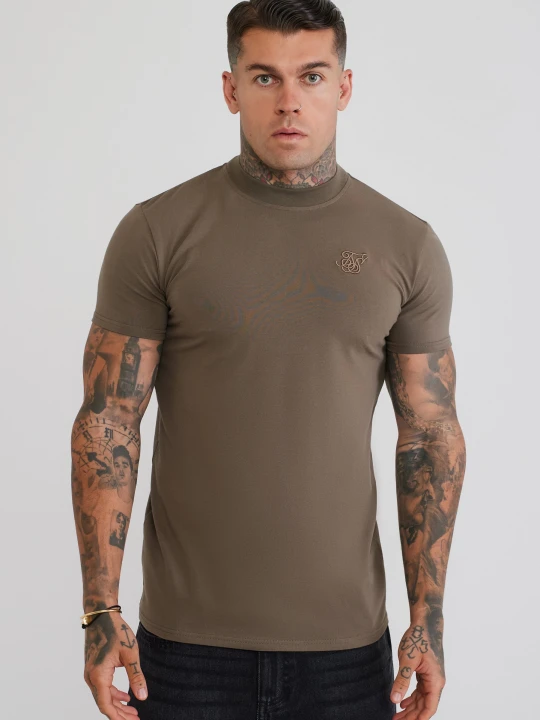 Zdjęcie produktu SikSilk Mens Brown Muscle Fit T-Shirt