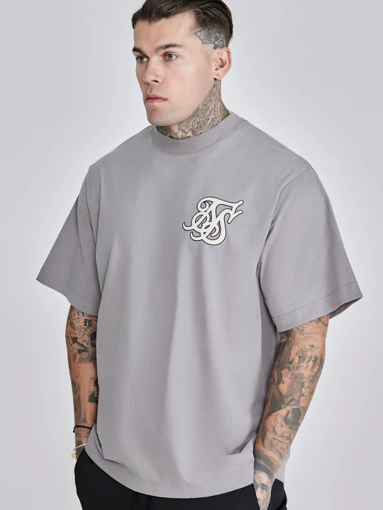 Zdjęcie produktu SikSilk Męski Szary Oversized T-Shirt