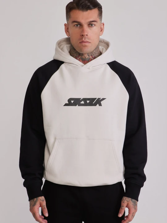 Zdjęcie produktu SikSilk Mens Stone and Black Graphic Hoodie