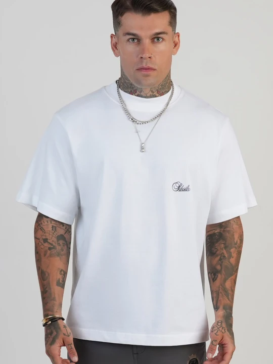 Zdjęcie produktu SikSilk Męska Biała Oversize Koszulka