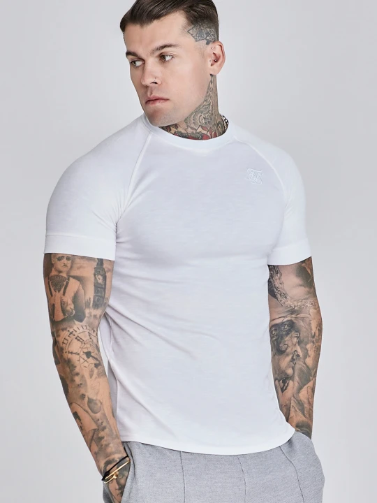 Zdjęcie produktu SikSilk Męski Biały Elegancki T-Shirt