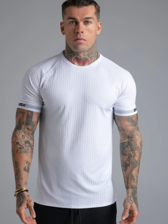 Zdjęcie produktu SikSilk Męska Biała Koszulka Techniczna