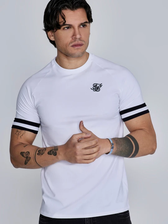 Zdjęcie produktu SikSilk Męski Biały Tournament T-shirt