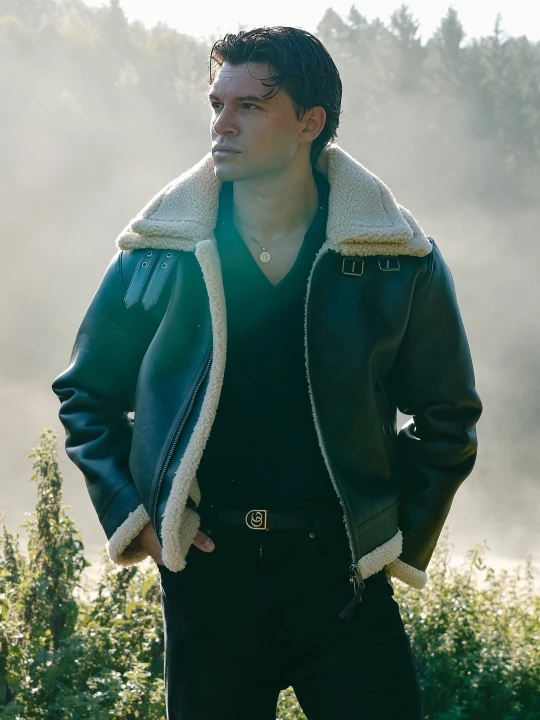 Zdjęcie produktu SikSilk Męska Brązowa Aviator Kurtka