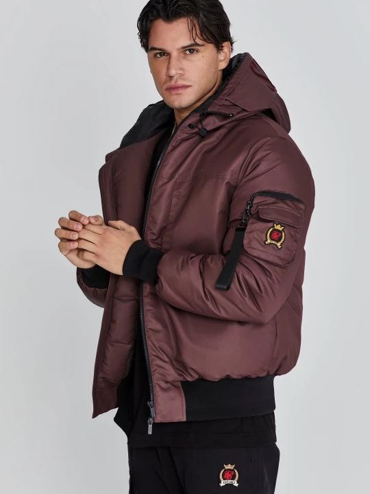 Zdjęcie produktu SikSilk Męska Brązowa Kurtka Bomber