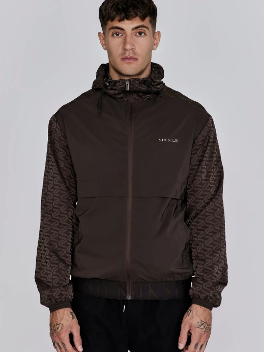 Zdjęcie produktu SikSilk Męska Brązowa Wiatrówka AOP