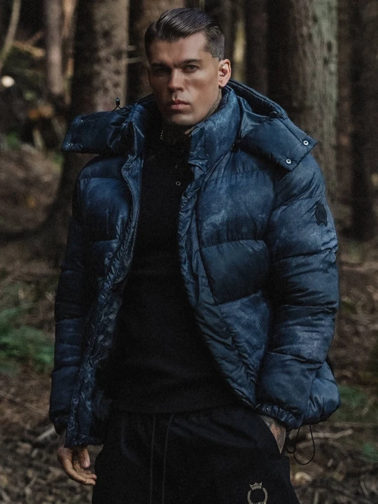 Zdjęcie produktu SikSilk Męska Ciemnoszara Kurtka Puchowa szary
