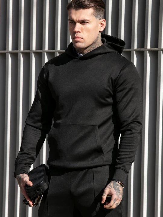 Zdjęcie produktu SikSilk Męska Czarna Inteligentna Bluza z Kapturem