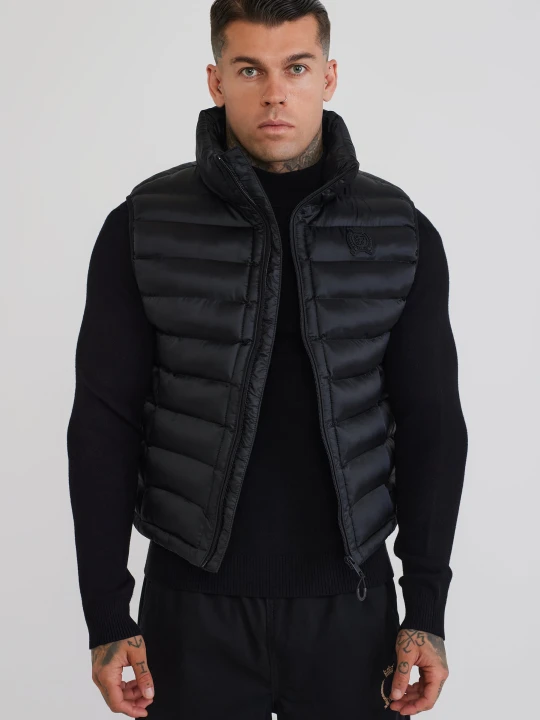 Zdjęcie produktu SikSilk Męska Czarna Kamizelka