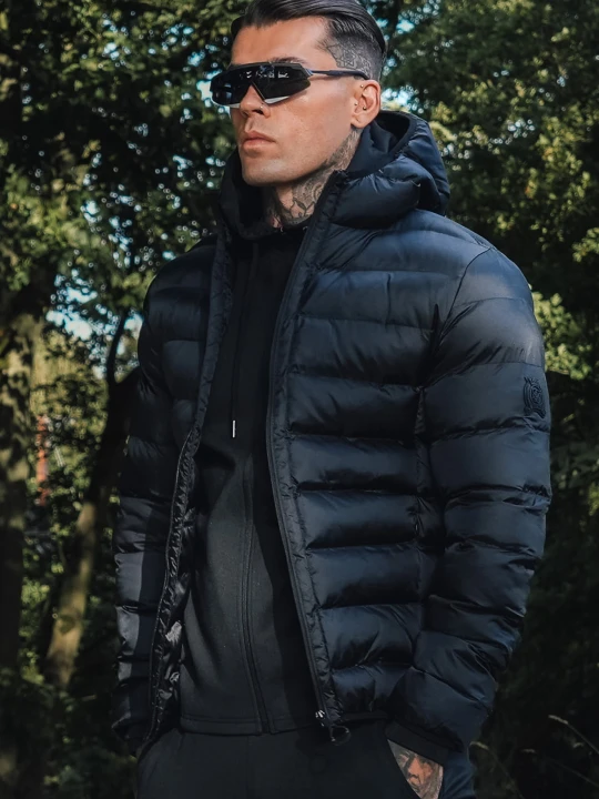 Zdjęcie produktu SikSilk Męska Czarna Kurtka Bubble