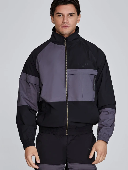 Zdjęcie produktu SikSilk Męska Czarna Kurtka Kroju i Szycia