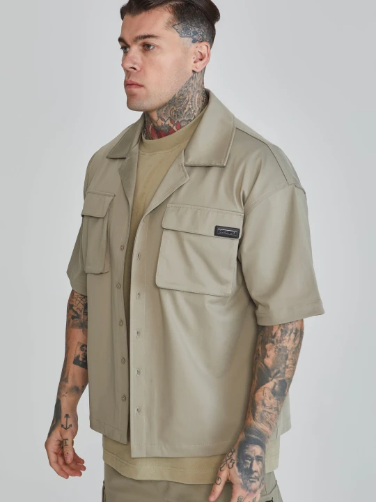Zdjęcie produktu SikSilk Męska Khaki Koszula Utility Flight