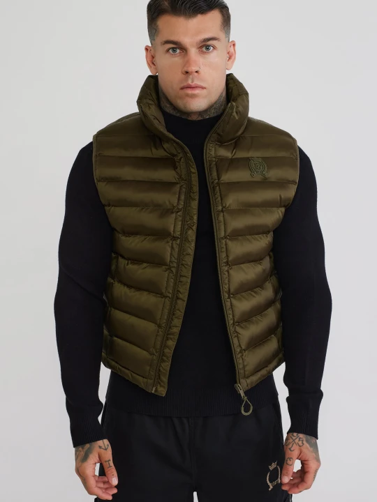 Zdjęcie produktu SikSilk Męska Khaki Zielona Kamizelka