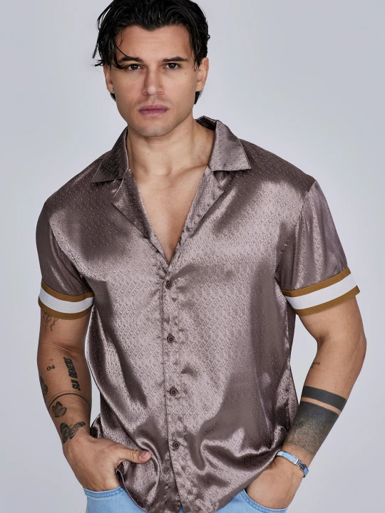Zdjęcie produktu SikSilk Męska Koszula Brązowa