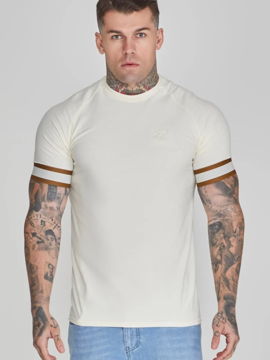 Zdjęcie produktu SikSilk Męska Koszulka Tech w Kolorze Ecru