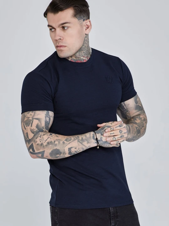 Zdjęcie produktu SikSilk Męska Marynarka z Krótkim Rękawem w Kolorze Granatowym