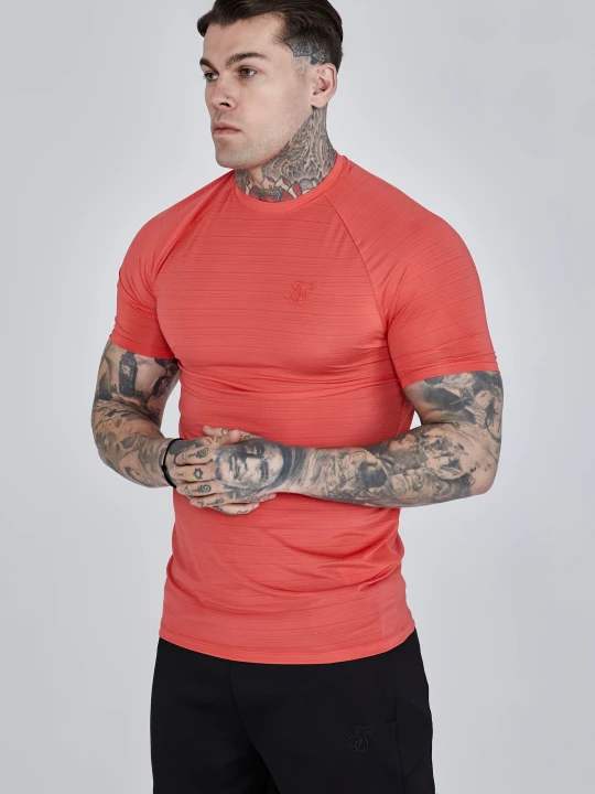 Zdjęcie produktu SikSilk Męska Pomarańczowa Koszulka Muscle Fit