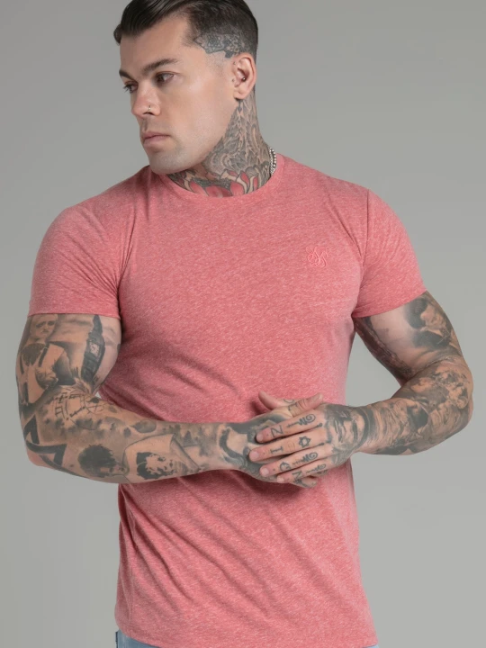 Zdjęcie produktu SikSilk Męska Pomarańczowa Koszulka z Melanżu