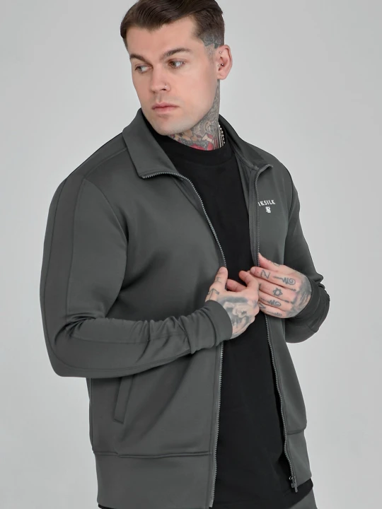 Zdjęcie produktu SikSilk Męska Szara Esencjonalna Bluza z Poliestru