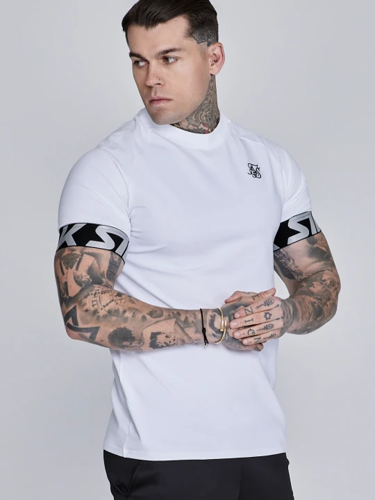 Zdjęcie produktu SikSilk Męski Biały Tech T-shirt