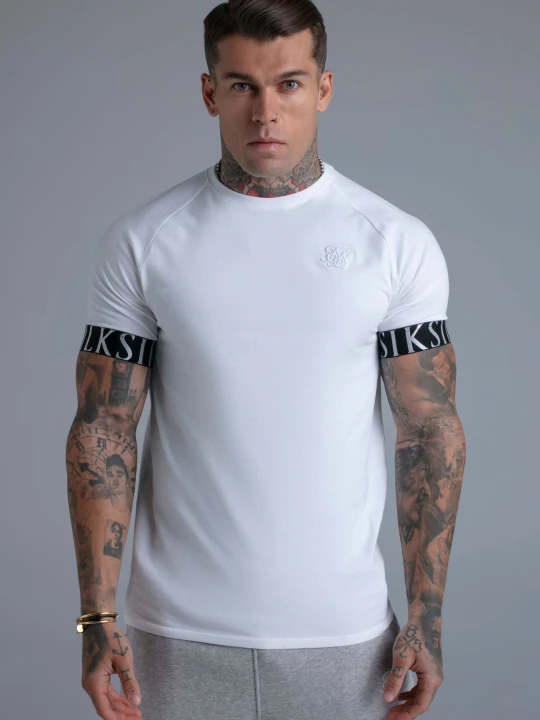 Zdjęcie produktu SikSilk Męski Biały Tech T-shirt