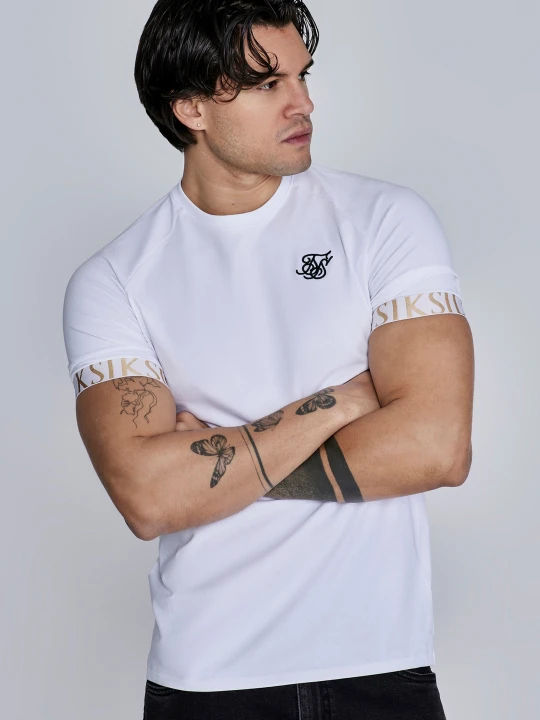 Zdjęcie produktu SikSilk Męski Biały Tech T-Shirt