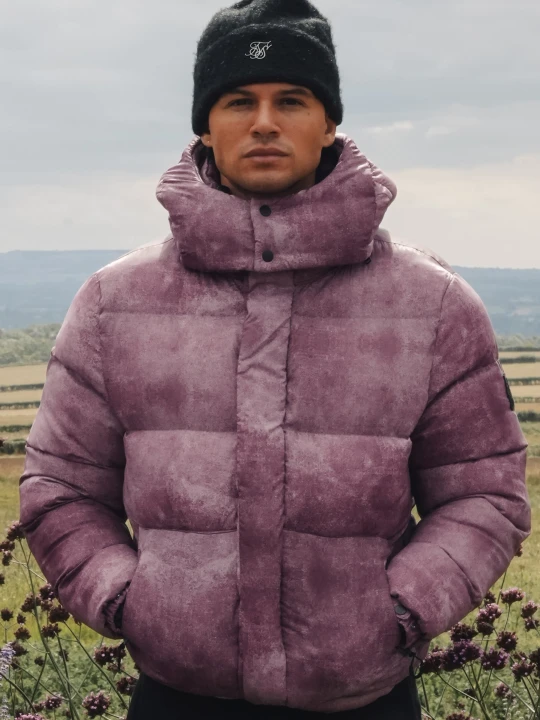 Zdjęcie produktu SikSilk Męski Bordowy Kurtka Puchowa