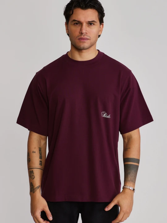 Zdjęcie produktu SikSilk Męski Bordowy Oversized T-Shirt