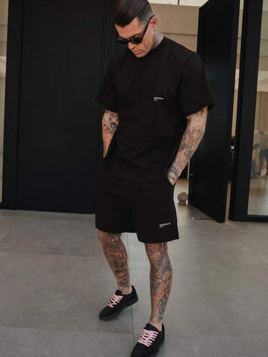Zdjęcie produktu SikSilk Męski Brązowy T-Shirt i Spodenki Zestaw