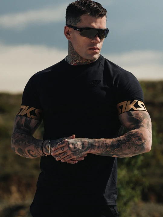 Zdjęcie produktu SikSilk Męski Czarny Dynamiczny T-Shirt