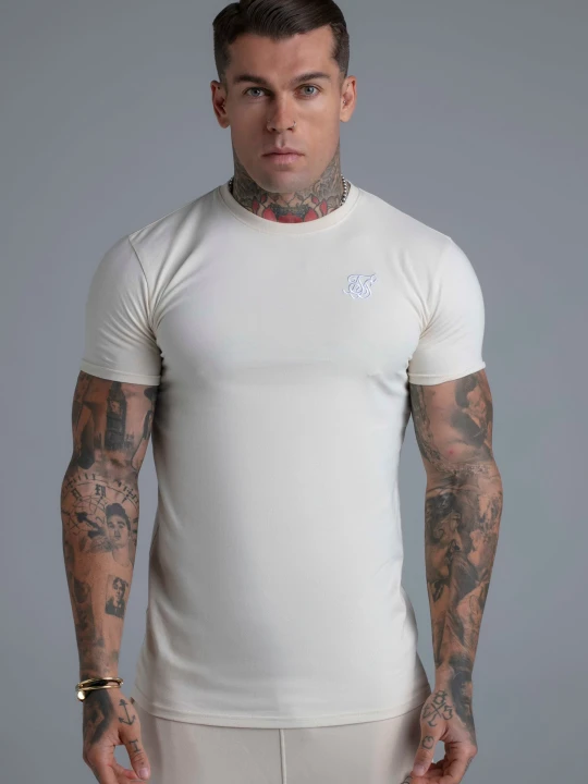 Zdjęcie produktu SikSilk Męski Ecru Essentials T-Shirt
