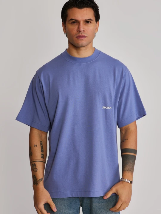 Zdjęcie produktu SikSilk Męski Niebieski Graficzny T-Shirt