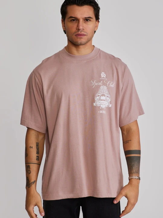 Zdjęcie produktu SikSilk Męski Różowy Graficzny T-shirt