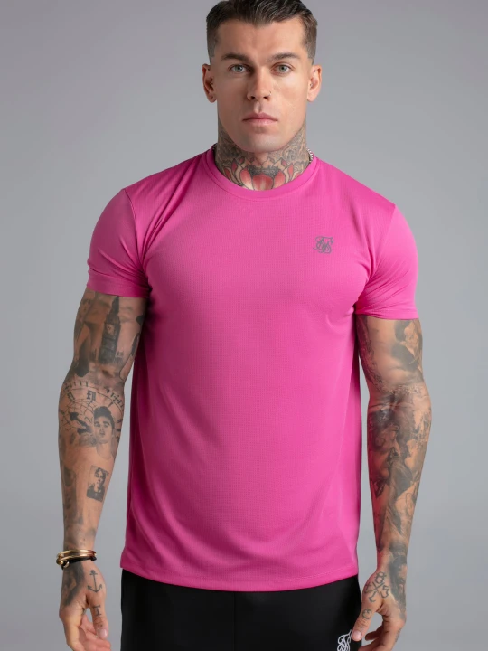 Zdjęcie produktu SikSilk Męski Różowy Muscle Fit T-Shirt