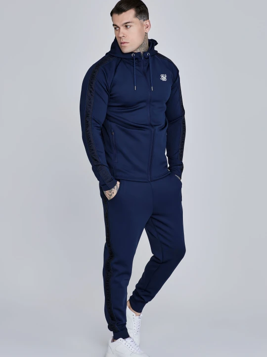 Zdjęcie produktu SikSilk Męski Zestaw Bluza z Kapturem i Joggersy w Kolorze Marynarskim