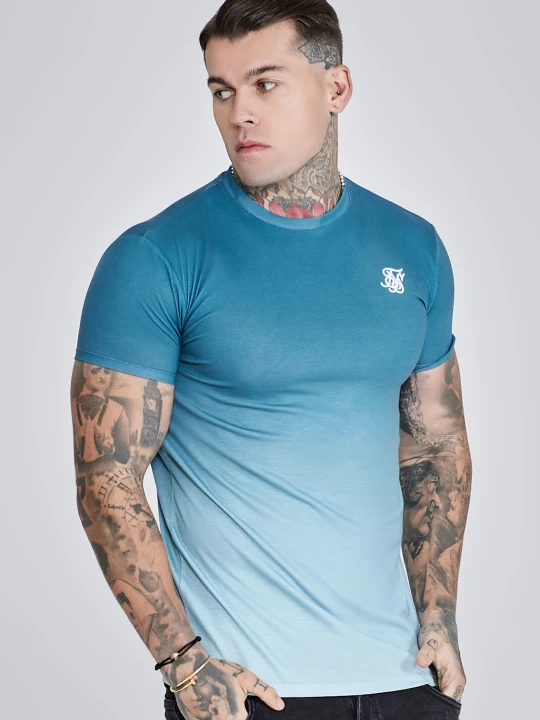 Zdjęcie produktu SikSilk Męski Zielony T-Shirt Fade