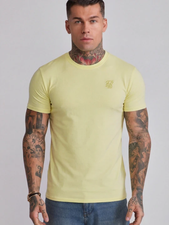 Zdjęcie produktu SikSilk Męski Żółty Essentials T-shirt