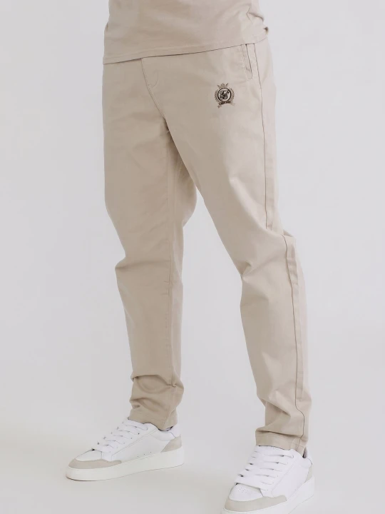Zdjęcie produktu SikSilk Męskie Beżowe Spodnie Chino