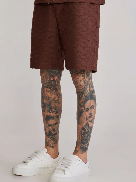 Zdjęcie produktu SikSilk Męskie Brązowe Spodenki Frotte