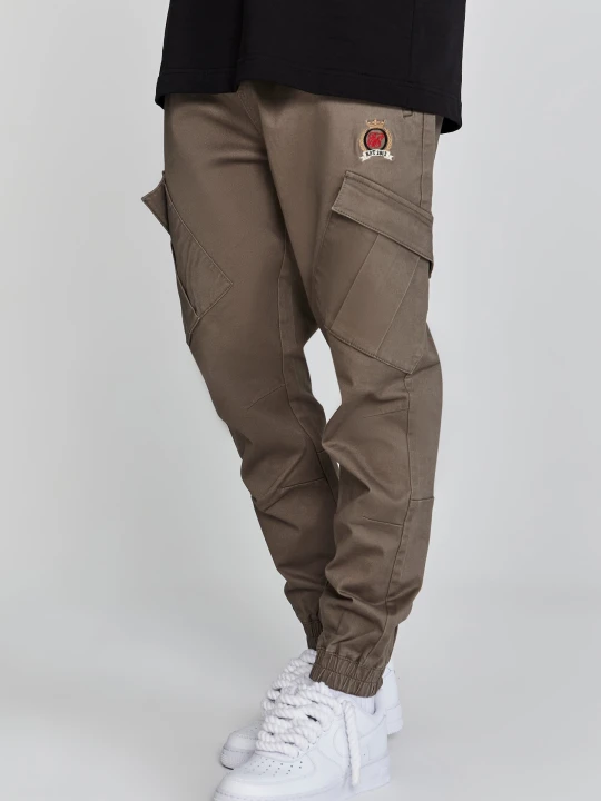 Zdjęcie produktu SikSilk Męskie Brązowe Spodnie Cargo