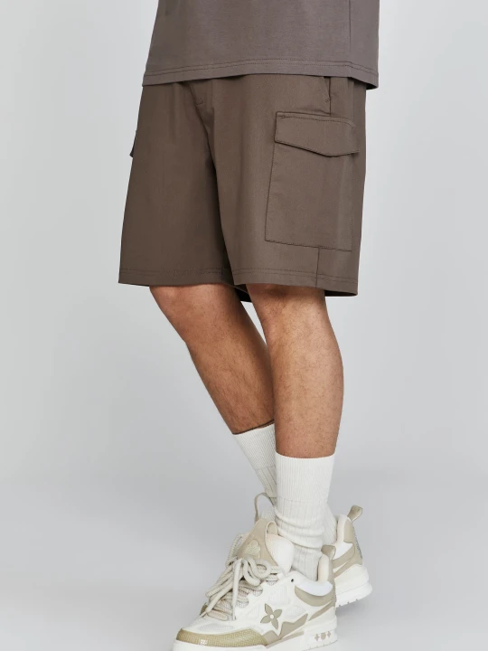 Zdjęcie produktu SikSilk Męskie Brązowe Szorty Cargo