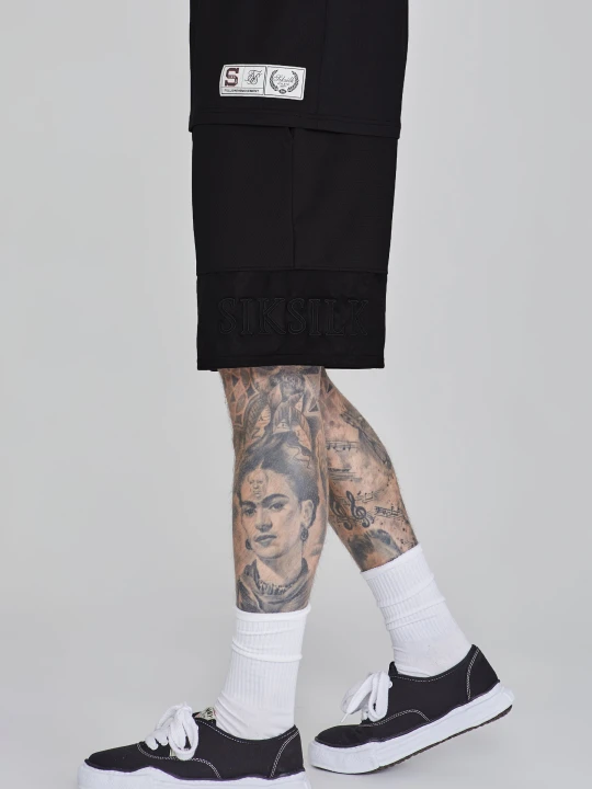 Zdjęcie produktu SikSilk Męskie Czarne Dynamiczne Spodenki