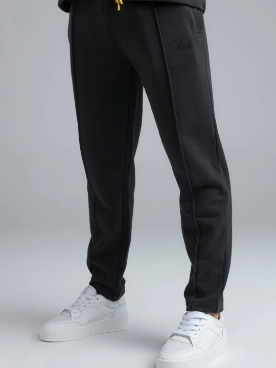 Zdjęcie produktu SikSilk Męskie Czarne Eleganckie Joggersy