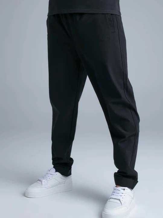 Zdjęcie produktu SikSilk Męskie Czarne Eleganckie Spodnie