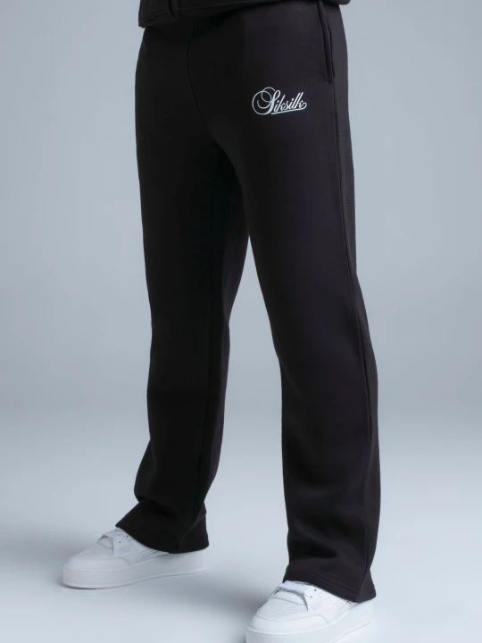 Zdjęcie produktu SikSilk Męskie Czarne Essentials Track Spodnie