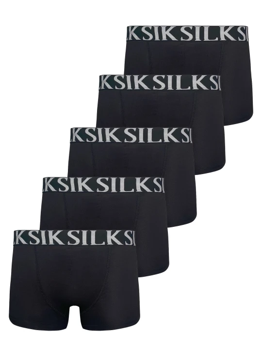 Zdjęcie produktu SikSilk Męskie Czarne Pakiet 5 Bokserki